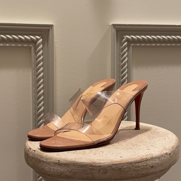 Christian Louboutin Just Nothing 85mm PVC Heel 39 EU AUTHENTIC - Picture 1 of 6